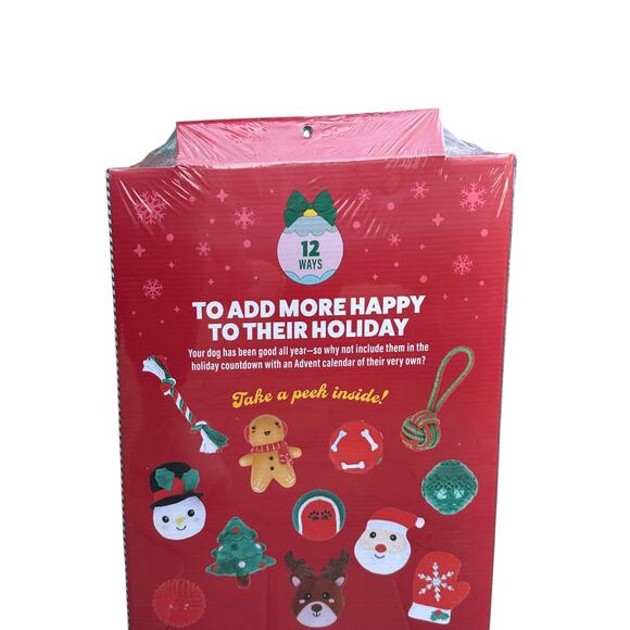 Merry & Bright 12Pc Small Dog Toy Advent Calendar Squeak Plush Shake Christmas - Picture 3 of 3